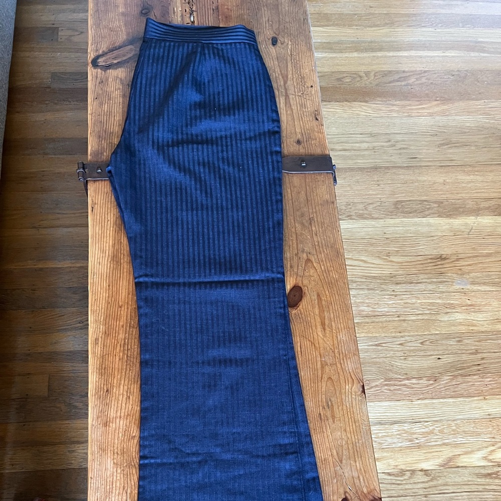 Blue stripe formal pants